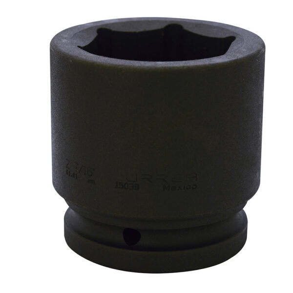 15039 Dado de impacto cuadro de 1-1/2", 6 puntas, en pulgadas, 2-7/16" Urrea