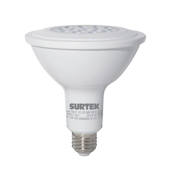 153107 Lámpara de LED tipo PAR38, 20 W luz cálida Surtek