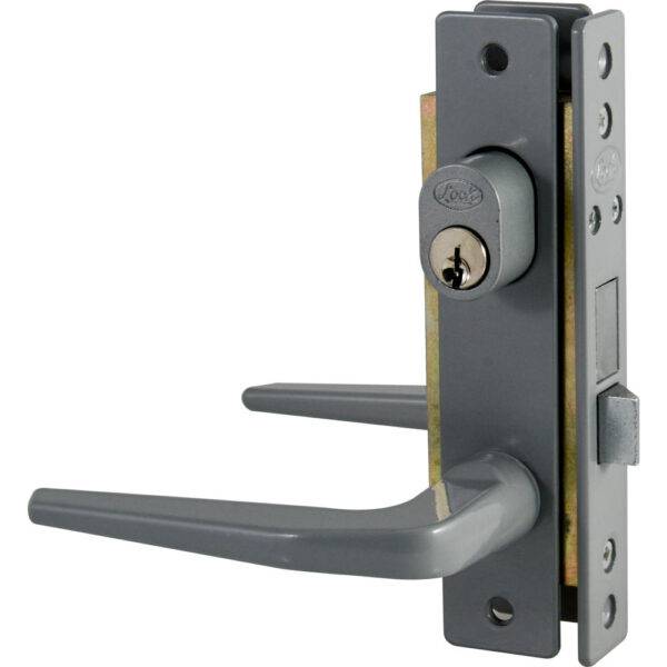 Cerradura clásica para puerta de aluminio función sencilla, gris, llave estándar Lock