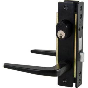 19CL Cerradura clásica para puerta de aluminio función doble, negro, llave estándar Lock