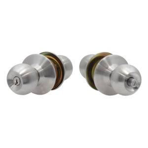 19POP Pomo cilíndrico bola para constructora función recámara, acero inoxidable, llave std, caja Prolok