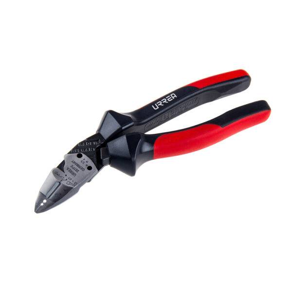 207PE Pinza para electricista con mango bimaterial ergonómica con ángulo de 25° de 7" Urrea
