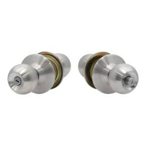 20POP Pomo cilíndrico bola para constructora función baño, acero inoxidable, llave std, caja Prolok
