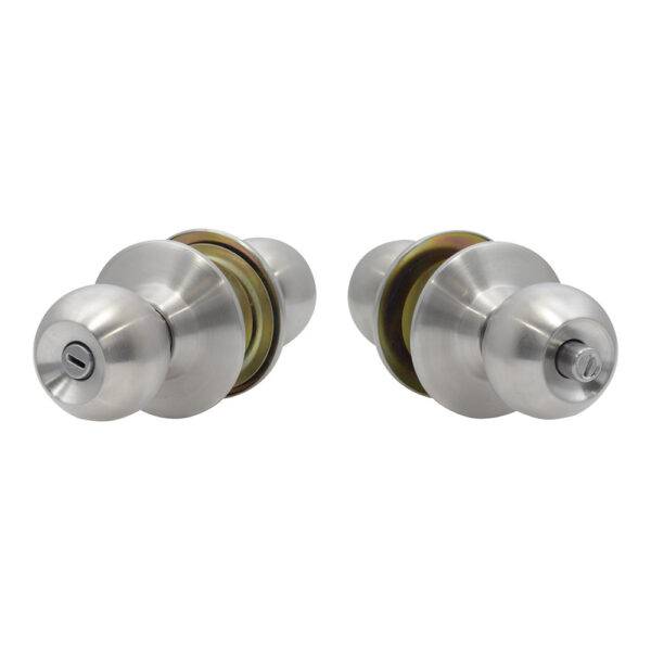 20POP Pomo cilíndrico bola para constructora función baño, acero inoxidable, llave std, caja Prolok