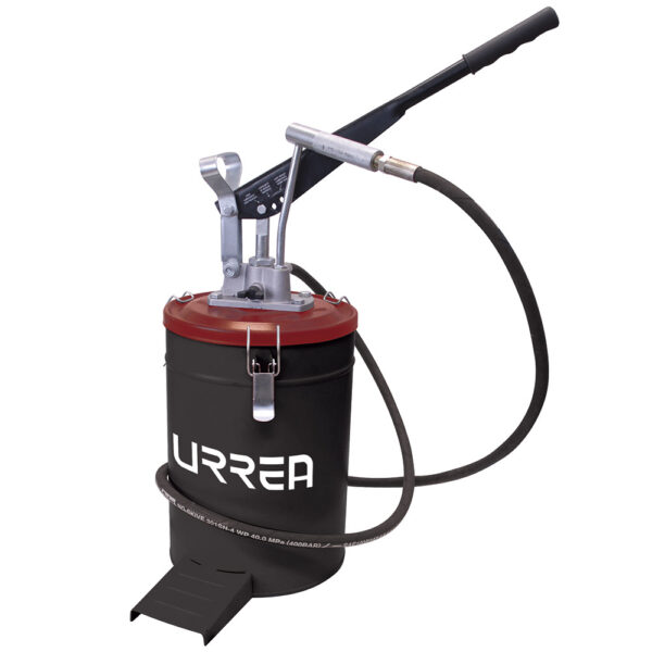 23621 Inyector de grasa con cubeta de presión variable de 10 kg, 4,000 PSI Urrea