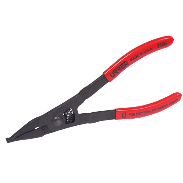 250G Pinza para anillos de retención con mango rubber grip punta plana 8-3/4" Urrea