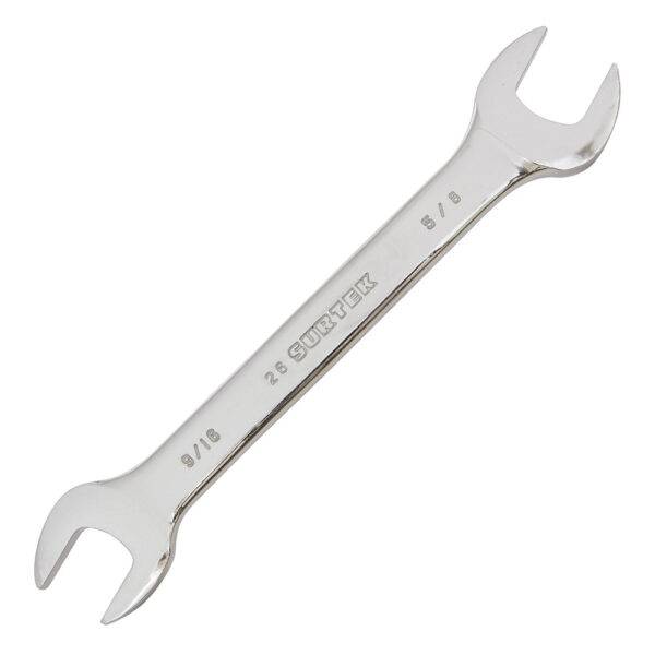 26 Llave española pulido espejo en pulgadas, 9/16" x 5/8" Surtek