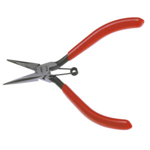 282GR Pinza para electricista con mango rubber grip de 4-3/4" punta larga sin corte con resorte Urrea