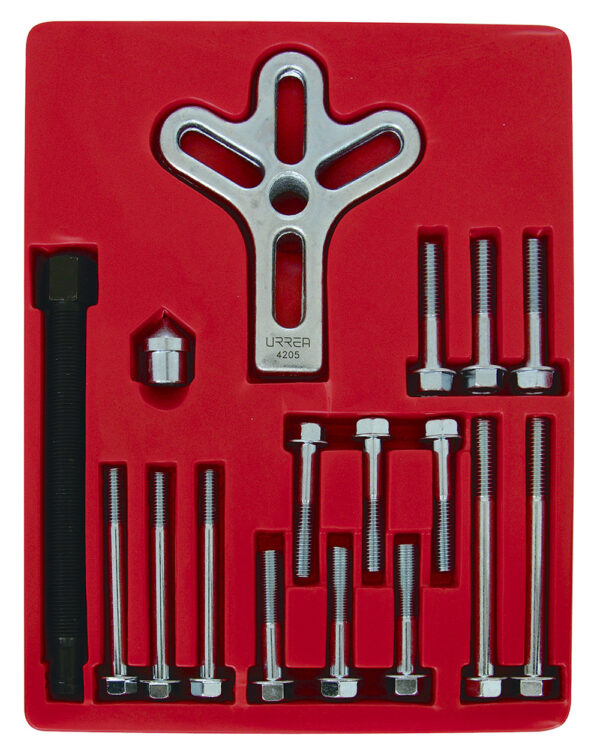 Juego de extractor automotriz de volante tipo "C", 17 piezas Urrea