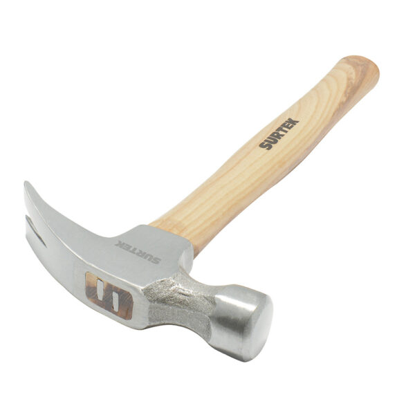 420R Martillo de uña recta con mango de madera de 14", 20 oz Surtek