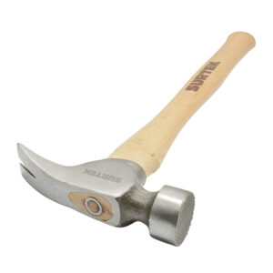 425CF Martillo de uña recta con cabeza frasada tipo california con mango de madera de 16", 25 oz Surtek