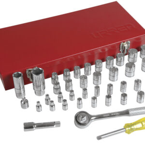 4700D Juego de dados y accesorios cuadro de 1/4" y 3/8" combinado, 41 piezas Urrea