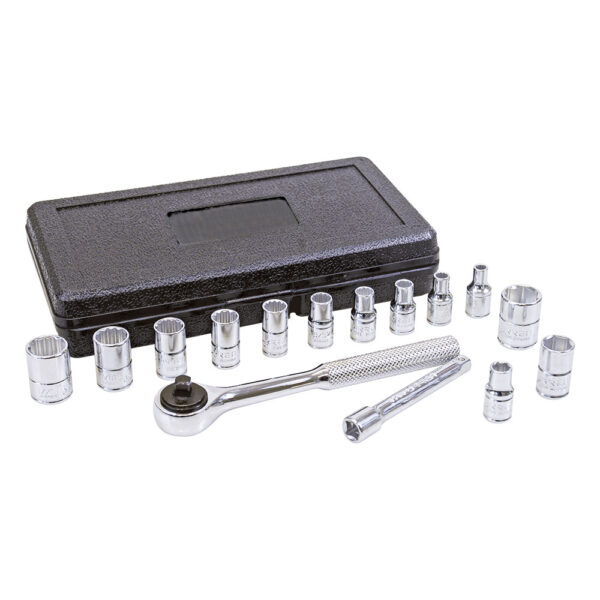 4700P Juego de dados y accesorios cuadro de 1/4" combinado, 15 piezas Urrea