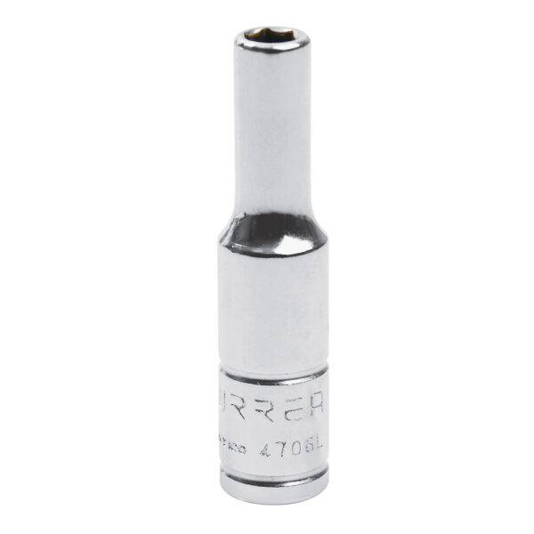 Dado largo cuadro de 1/4", 6 puntas, en pulgadas, 3/16" Urrea