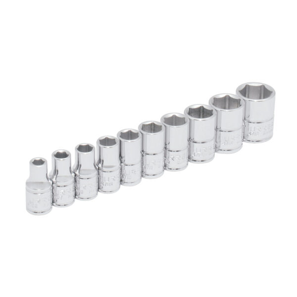 47106 Juego de dados cuadro de 1/4" en pulgadas, 10 piezas Urrea