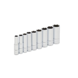47202 Juego de dados largos cuadro de 1/4", 6 puntas, métricos, 9 piezas Urrea