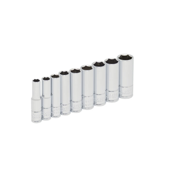 47202 Juego de dados largos cuadro de 1/4", 6 puntas, métricos, 9 piezas Urrea
