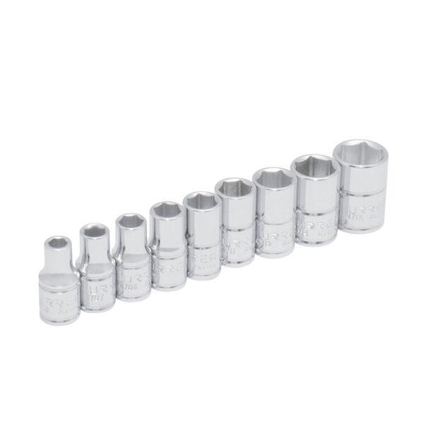 47204 Juego de dados cuadro de 1/4" en pulgadas, 9 piezas Urrea