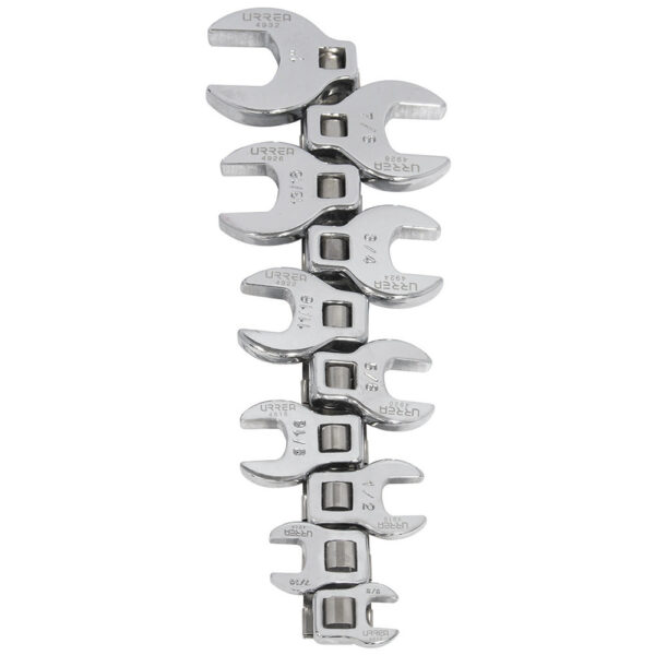 4900-10 Juego de llaves pata de cuervo cuadro de 3/8", en pulgadas, 10 piezas Urrea