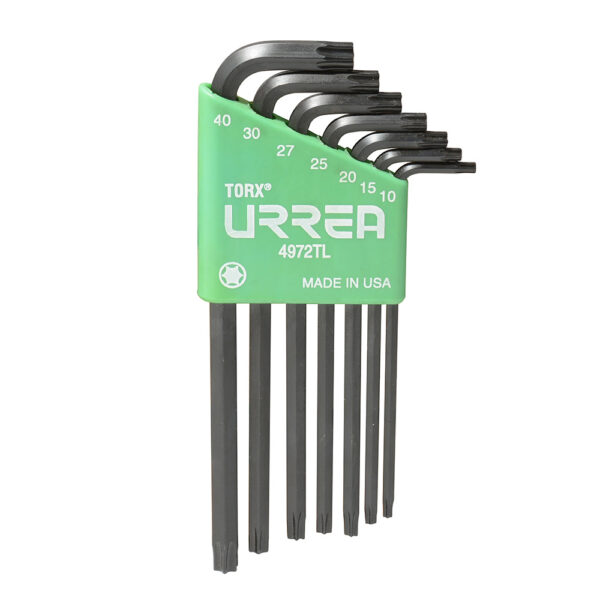 4972TL Juego de llaves largas hexagonales tipo "L", Torx, 7 piezas en blíster Urrea