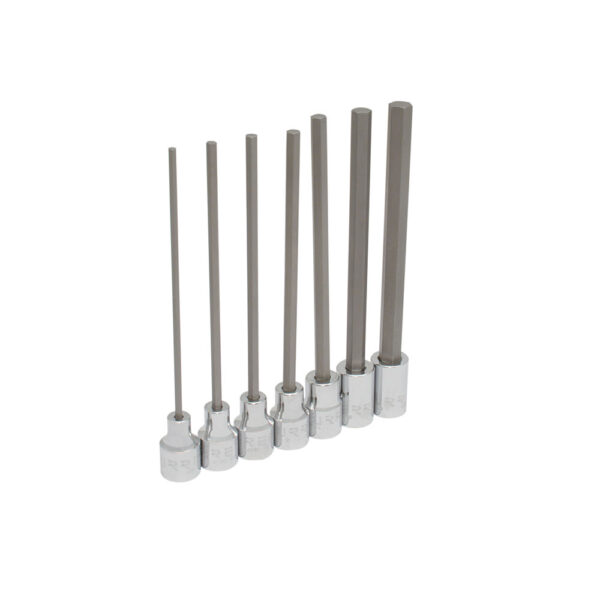 4990-7L Juego de dados punta hexagonal extra larga cuadro de 3/8", en pulgadas, 7 piezas Urrea