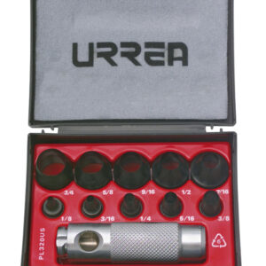 Juego de sacabocados de 1/8" a 3/4", 11 piezas Urrea