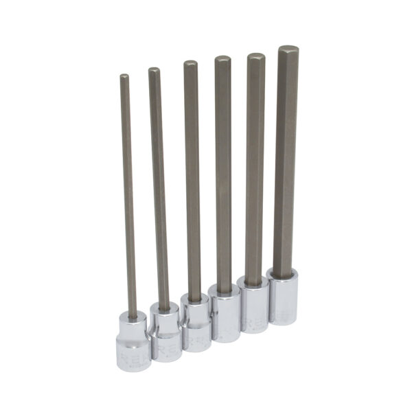 4990SML Juego de dados punta hexagonal extra larga cuadro de 3/8", métricos, 6 piezas Urrea