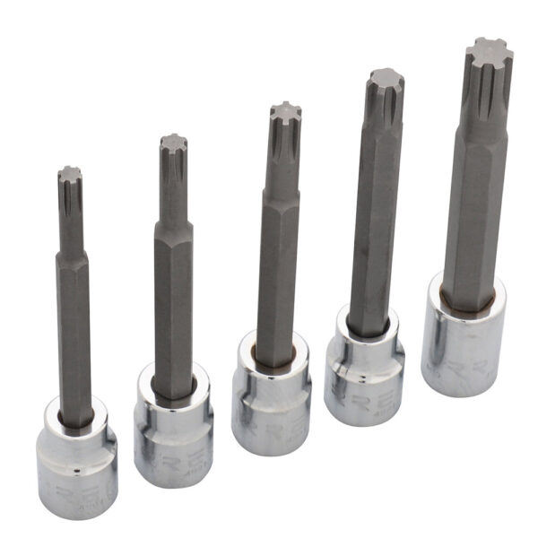 4991M5 Juego de dados con punta ribe cuadro de 3/8", 5 piezas Urrea