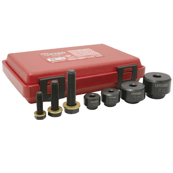 50900 Juego de sacabocados para láminas de 5/8" a 1-1/4", 7 piezas Urrea
