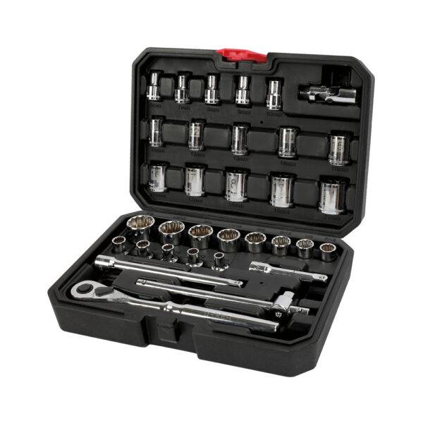 5200CB Juego de dados y accesorios cuadro de 3/8" combinado, 33 piezas Urrea