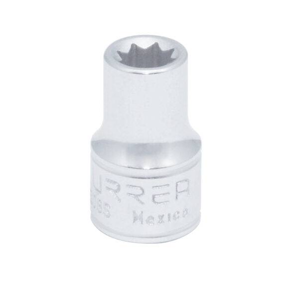 Dado cuadro de 3/8", 8 puntas, en pulgadas, 1/4" Urrea