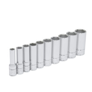 52111 Juego de dados largos cuadro de 3/8", 6 puntas, en pulgadas, 10 piezas Urrea