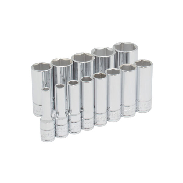 52114 Juego de dados largos cuadro de 3/8", 6 puntas, en pulgadas, 13 piezas Urrea