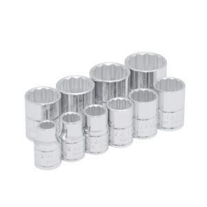 Juego de dados cuadro de 3/8", 12 puntas, en pulgadas, 10 piezas Urrea