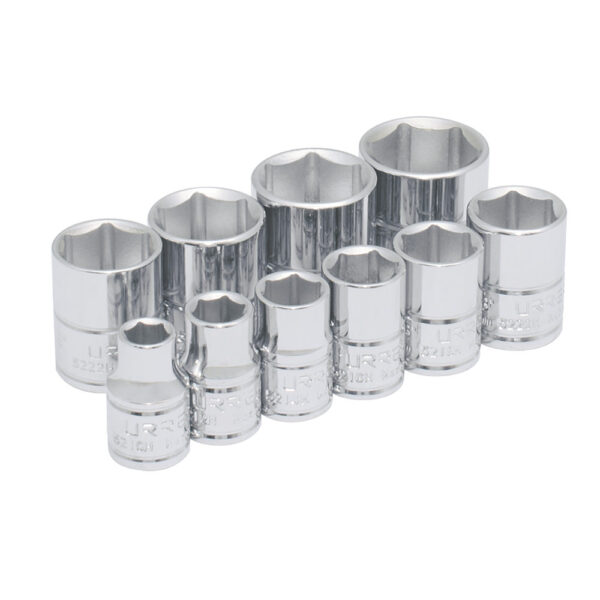 52122 Juego de dados cuadro de 3/8", 6 puntas, en pulgadas, 10 piezas Urrea