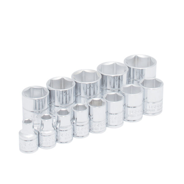 52126 Juego de dados cuadro de 3/8", 6 puntas, en pulgadas, 13 piezas Urrea