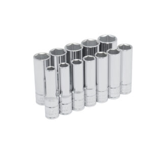 52205 Juego de dados largos cuadro de 3/8", 6 puntas, métricos, 12 piezas Urrea