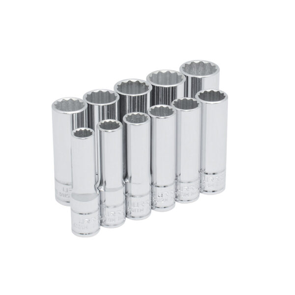 52209 Juego de dados largos cuadro de 3/8", 12 puntas, métricos, 11 piezas Urrea