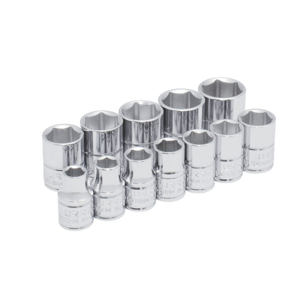 52212 Juego de dados cuadro de 3/8", 6 puntas, métricos, 12 piezas Urrea