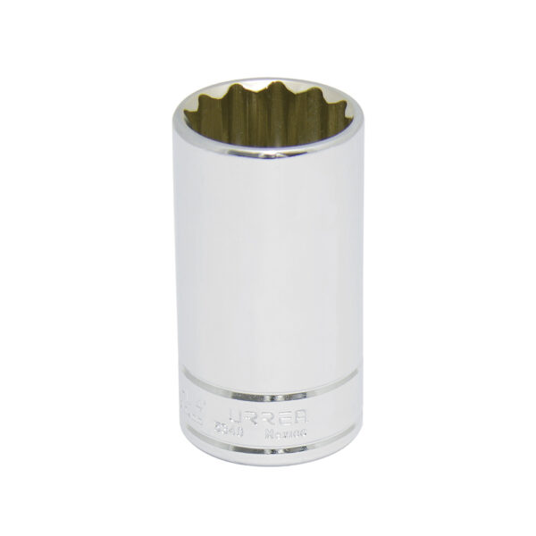 5340 Dado largo cuadro de 1/2", 12 puntas, en pulgadas, 1-1/4" Urrea