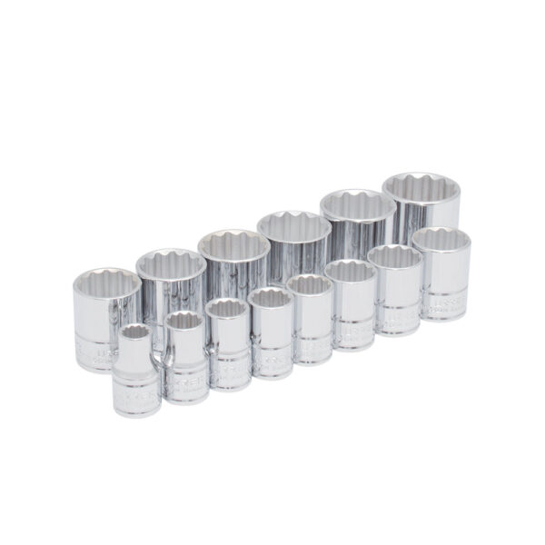 5400PAM Juego de dados cuadro de 1/2", 12 puntas, métricos, 14 piezas Urrea