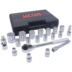 5400PBM Juego de dados y accesorios cuadro de 1/2" métrico, 20 piezas Urrea