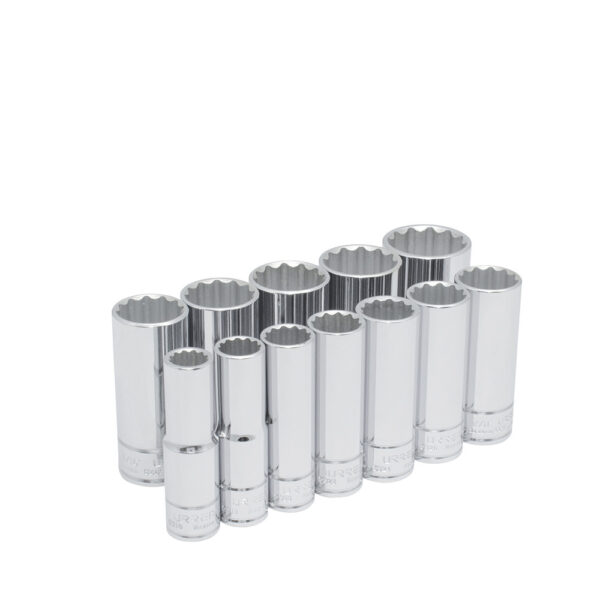 54107 Juego de dados largos cuadro de 1/2", 12 puntas, en pulgadas, 12 piezas Urrea