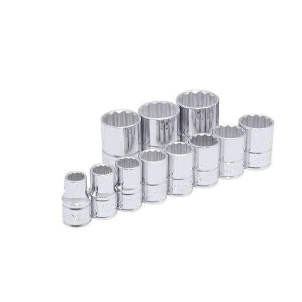 54111 Juego de dados cuadro de 1/2", 12 puntas, en pulgadas,11 piezas Urrea