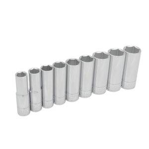 54118 Juego de dados largos cuadro de 1/2", 6 puntas, en pulgadas, 9 piezas Urrea