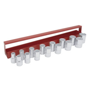 54214 Juego de dados cuadro de 1/2", 12 puntas, métricos, 15 piezas Urrea