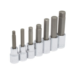 54417 Juego de dados con punta hexagonal cuadro de 1/2", en pulgadas, 7 piezas Urrea