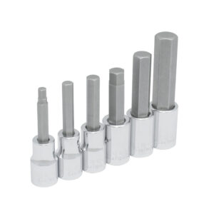 5441M6 Juego de dados con punta hexagonal cuadro de 1/2", métricos, 6 piezas Urrea