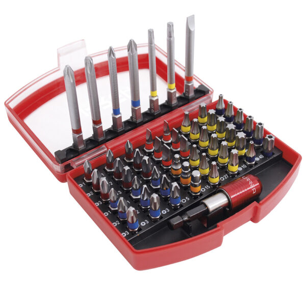 61956 Juego combinado de puntas hexágono de 1/4" con adaptador magnético de poder, 56pz en cajaP Urrea
