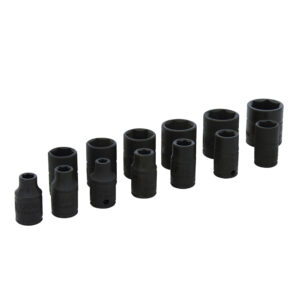Juego de dados de impacto cuadro de 1/4", 6 puntas, métricos, 13 piezas Urrea